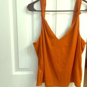 Burnt orange knot top